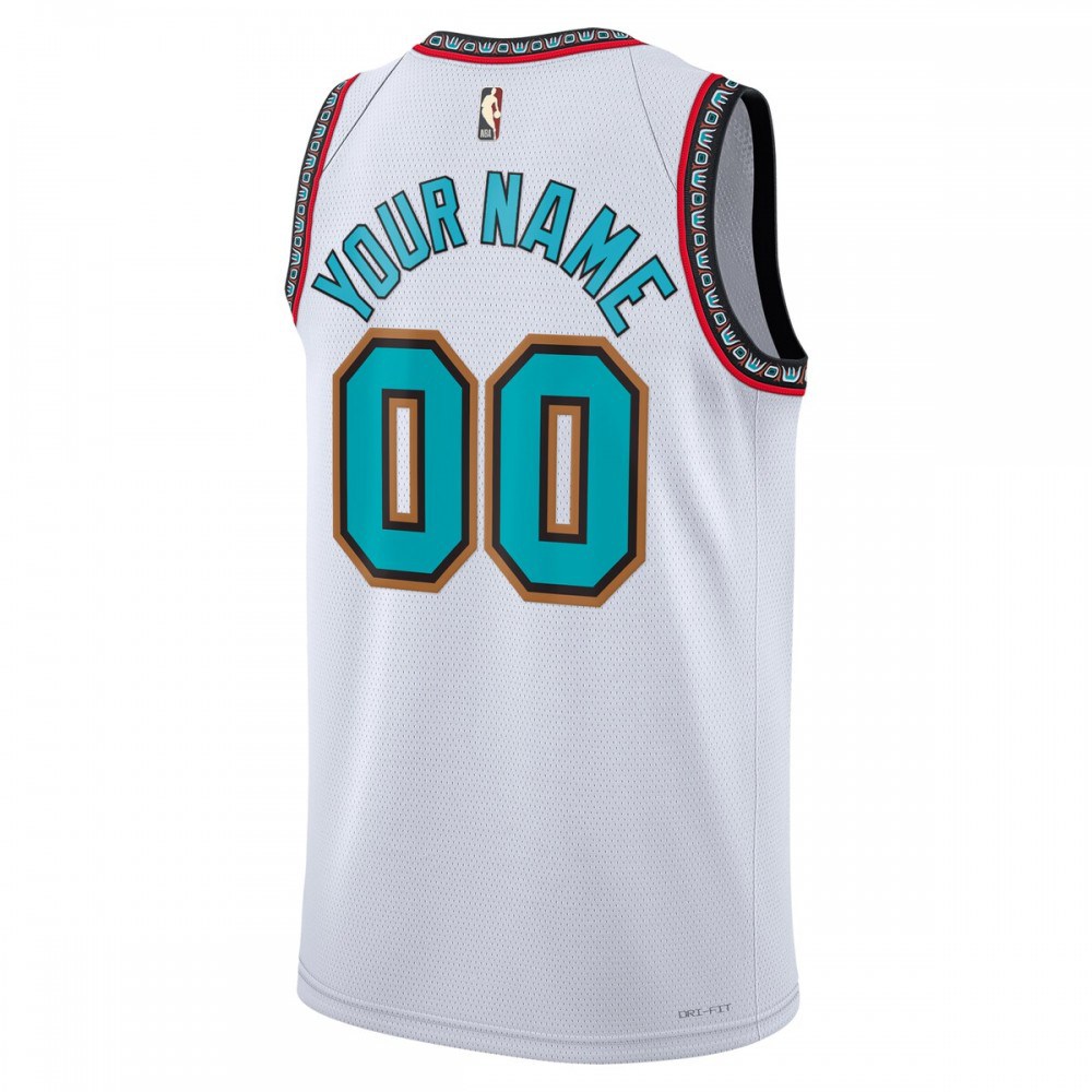 Memphis Grizzlies Unisex Adult Swingman Custom Jersey - Classic Edition - White-Pro Kit Vault | Brand New 26/27 Sports Jerseys